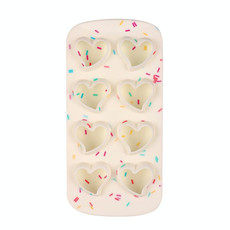 2 PCS Creative Silicone Ice Tray Mold 8 Continuous Mould Home-Made DIY Ice Tray Box, Style: Heart-shaped  (Candy Effect)