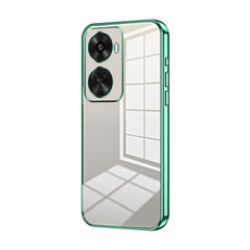 For Huawei nova 11 SE Transparent Plating Fine Hole Phone Case(Green)