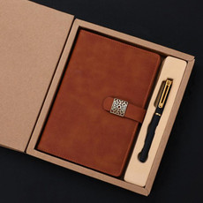 Notebook Business Retro Simple Notebook Office Notepad Brown A5 Kraft Paper Gift Box