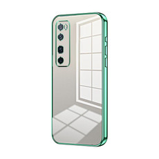 For Huawei nova 7 Pro Transparent Plating Fine Hole Phone Case(Green)