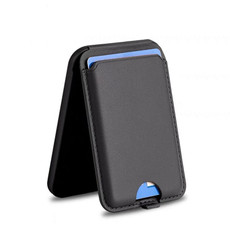 For IPhone 15 / 14 / 13 Magnetic Wallet Card Holder With Adjustable Stand(Black)