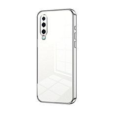 For Huawei P30 Transparent Plating Fine Hole Phone Case(Silver)