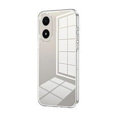 For vivo Y02s Transparent Plating Fine Hole Phone Case(Transparent)