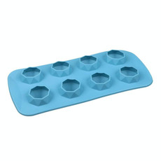 2 PCS Creative Silicone Ice Tray Mold 8 Continuous Mould Home-Made DIY Ice Tray Box, Style: Brick  (Blue)