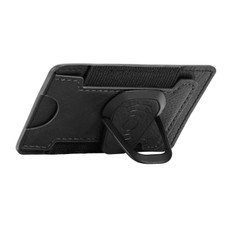 Adhesive Phone Card Holder Wallet With Rotatable Stand(Black)