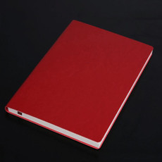 3 PCS Notebook Student Notepad Diary Book Business Record Book PU Notebook, Cover color: A5 Plain Weave Cockscomb Red