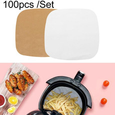 Air Fryer Special Paper Pad Grilled Meat Paper Oil Absorbed Paper, Color Random Delivery, Style: Square Without Hole (16cm)