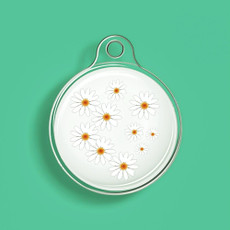 For Airtag Transparent TPU Painted Pattern Tracker Anti-fall Protective Case, Color: Small Chrysanthemum