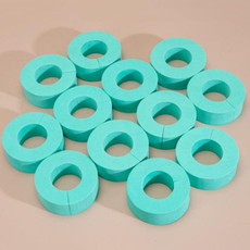 12pcs /Pack Large C-Shape Portable Hair Curler Beauty Fluffy No Heat No Harm Hair Sleeping Hair Roller(Cyan)