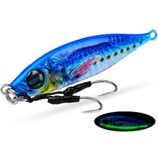 PROBEROS LF137 3D Spray Painted Bionic Lure Warp Bass Leader Fish Long Casting Freshwater Sea Luminous Fishing Bait, Size: 28g(Color C)