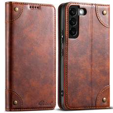For Samsung Galaxy S22 5G Suteni Baroque Calf Texture Buckle Wallet Leather Phone Case(Khaki) For Samsung Galaxy S22 5G Suteni Baroque Calf Texture Buckle Wallet Leather Phone Case(Khaki)