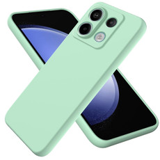 For Xiaomi Poco X6 5G Solid Color Liquid Silicone Dropproof Full Coverage Phone Case(Green)