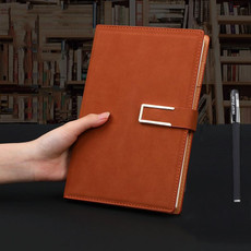 Notebook Business Retro Simple Notebook Office Notepad Brown A5 Sheepskin Buckle