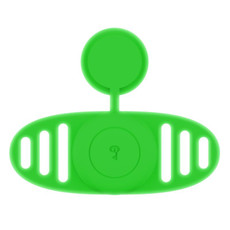 For Airtag Binaural Cover Waterproof Tracker Case Pet Collar Locator Silicone Cover, Color: Luminous Green