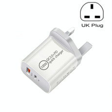 SDC-18W 18W PD + QC 3.0 USB Dual Fast Charging Universal Travel Charger, UK Plug