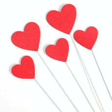 20 PCS Valentine'S Day Soft Clay EVA Love Cake Decoration EVA Five-pack Aluminum Wire Love
