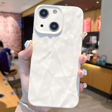 For iPhone 14 Frosted Wrinkles Texture TPU Phone Case(White)