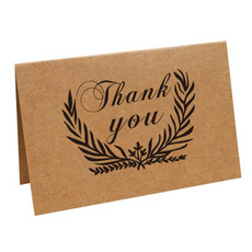 15 PCS Vintage Kraft Paper Simple Blessing Message Card Holiday Universal Thank You Card(13)