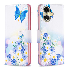 For OPPO A59 5G Colored Drawing Pattern Leather Phone Case(Butterfly Love)