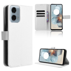 For Motorola Moto G Power 5G 2024 Diamond Texture Leather Phone Case(White) For Motorola Moto G Power 5G 2024 Diamond Texture Leather Phone Case(White)
