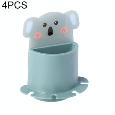 4 PCS Bathroom Paste Wall-Mounted Shelf Cartoon Animal Toothbrush Holder(Koala)