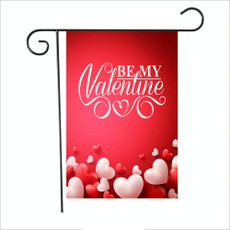 2 PCS Valentine Day Garden Flag Festive Atmosphere Garden Banner(QR017)