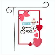 2 PCS Valentine Day Garden Flag Festive Atmosphere Garden Banner(QR024)