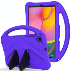 For Samsung Galaxy Tab A 10.1 (2019) T510 EVA Flat Anti Falling Protective Case Shell with Holder(Purple)