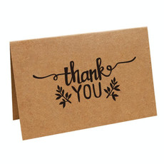 15 PCS Vintage Kraft Paper Simple Blessing Message Card Holiday Universal Thank You Card(15)