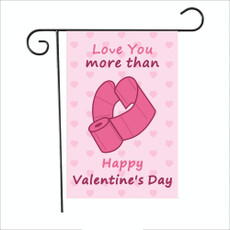 2 PCS Valentine Day Garden Flag Festive Atmosphere Garden Banner(QR042)