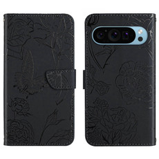 For Google Pixel 9 Skin Feel Butterfly Embossed Flip Leather Phone Case(Black) For Google Pixel 9 Skin Feel Butterfly Embossed Flip Leather Phone Case(Black)
