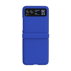 For Motorola Razr 40 3 in 1 Skin Feel PC Phone Case with Hinge(Klein Blue)