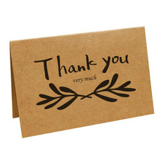 15 PCS Vintage Kraft Paper Simple Blessing Message Card Holiday Universal Thank You Card(18)
