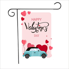 2 PCS Valentine Day Garden Flag Festive Atmosphere Garden Banner(QR026)
