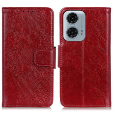 For Motorola Moto G34 5G Nappa Texture Flip Leather Phone Case(Red)
