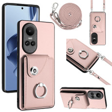 For OPPO Reno10/Reno10 Pro 5G Global Organ Card Bag Ring Holder Phone Case with Long Lanyard(Pink) For OPPO Reno10/Reno10 Pro 5G Global Organ Card Bag Ring Holder Phone Case with Long Lanyard(Pink)