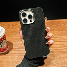 For iPhone 13 Vintage Denim Shockproof Magsafe Phone Case(Black)