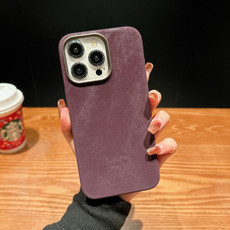 For iPhone 14 Vintage Denim Shockproof Magsafe Phone Case(Purple)