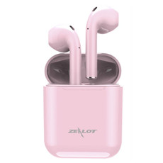 ZEALOT H20 TWS Bluetooth 5.0 Touch Wireless Bluetooth Earphone with Magnetic Charging Box, Support Stereo Call & Display Power in Real Time (Pink)
