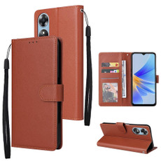 For OPPO A17 4G / A17k 3-Card Slots Multifunctional Leather Phone Case(Brown) For OPPO A17 4G / A17k 3-Card Slots Multifunctional Leather Phone Case(Brown)