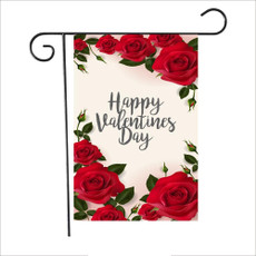 2 PCS Valentine Day Garden Flag Festive Atmosphere Garden Banner(QR023)
