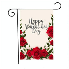 2 PCS Valentine Day Garden Flag Festive Atmosphere Garden Banner(QR027)