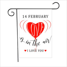 2 PCS Valentine Day Garden Flag Festive Atmosphere Garden Banner(QR034)