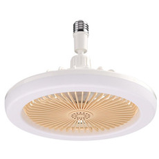 2 in 1 6 inch 5 leaves Home Bedroom Living Room Variable Frequency Aromatherapy Ceiling Fan Light(Beige)