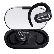 J31 OWS Hanging Ear Stereo Bluetooth Earphones With Digital Charging Compartment(Black)