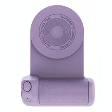 Camera Shape Bluetooth Magnetic Rotating Photo Handle Desktop Stand, Color: Dark Purple Upgraded Model