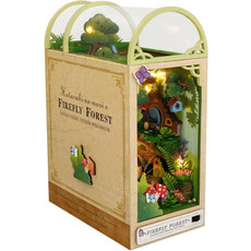 DIY Assembled LED 3D House Model Bookends Kid Toys Glowing Birthday Gift, Color: TC35 Firefare Forest