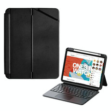 For iPad 10.2 ZGA K01 Wireless Bluetooth Magnetic Keyboard Tablet Leather Case(Black)