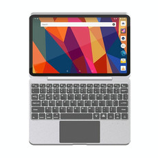 For iPad Pro 11 2022/2021/2020/2018/Air 4/5 Aluminum Alloy Bluetooth Touch Keyboard Leather Case(Silver)