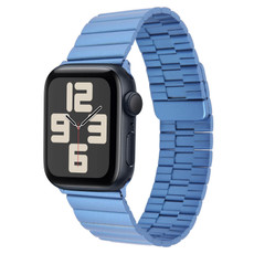 For Apple Watch SE 2023 44mm Bamboo Stainless Steel Magnetic Watch Band(Blue)